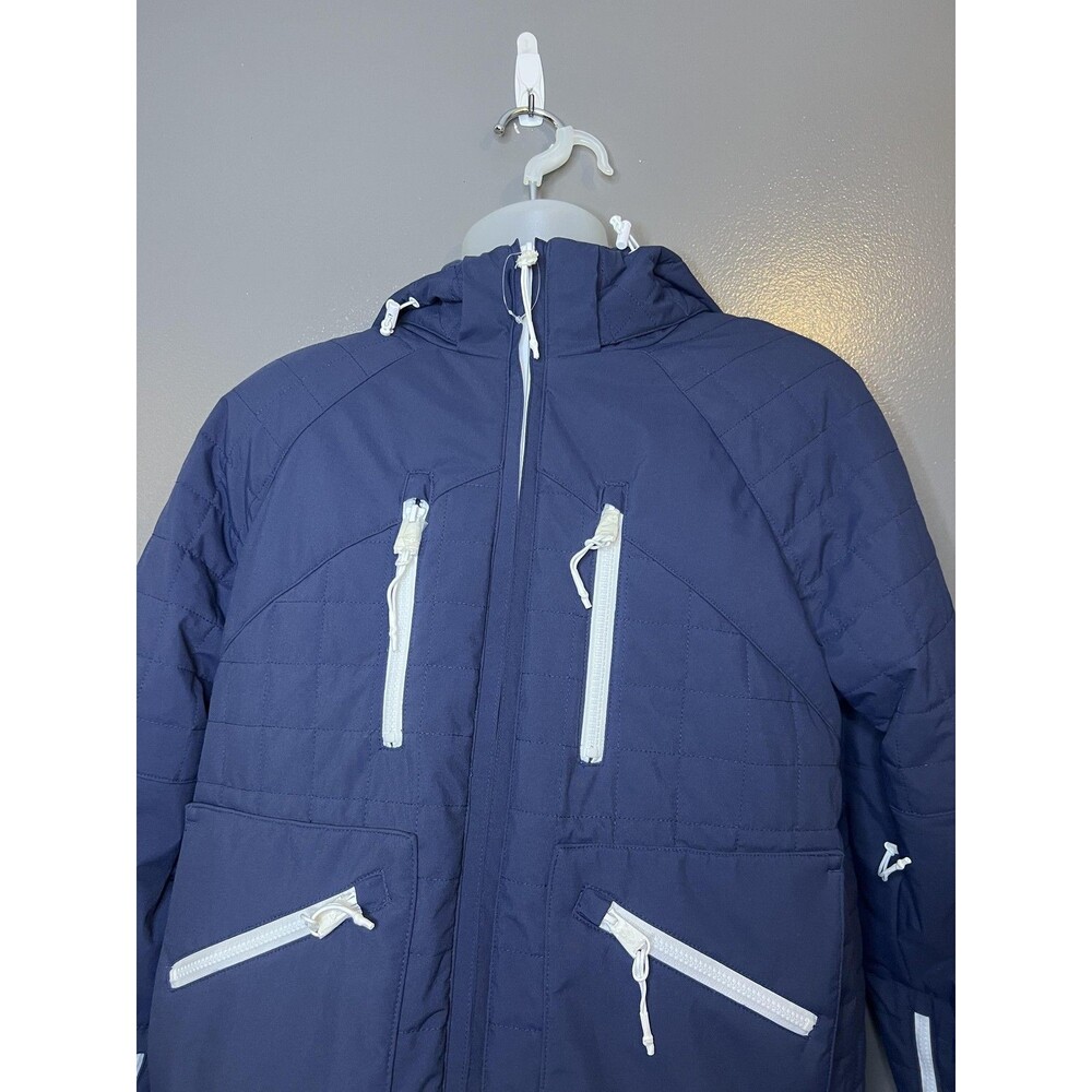 FP Movement All Prepped Jacket Womens Medium Blue Hooded Ski Insulated Full Zip